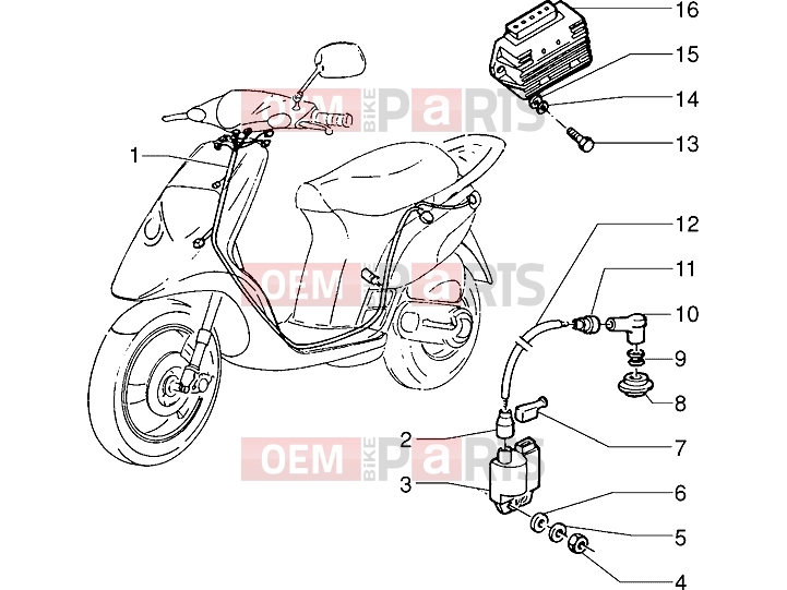 Electrical system » Electrical devices - Piaggio NRG