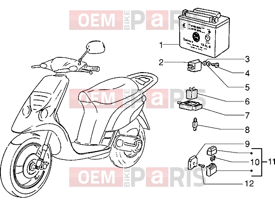PIAGGIO Electrical system » Electrical devices