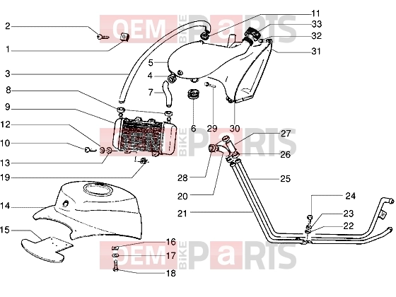Engine » Installation de refroidissement - Piaggio NRG MC2
