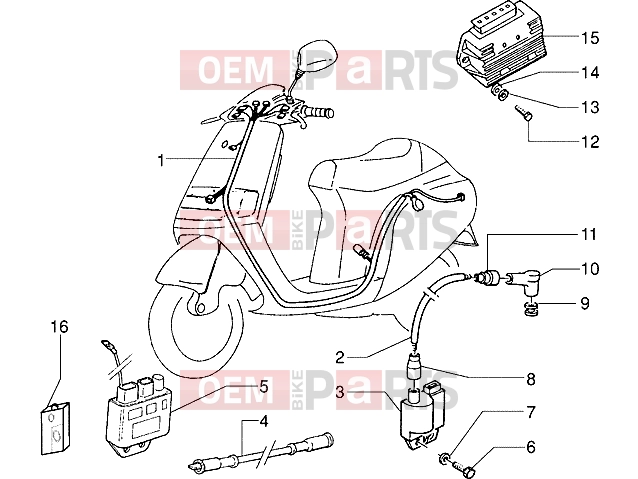 Electrical system » Electrical devices - Piaggio Skipper 150