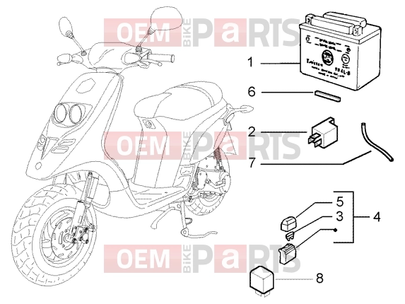 Electrical system » ELECTRICAL DEVICE - Piaggio Typhoon 50 (U.S.A.)