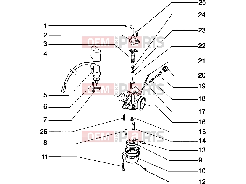 Engine » Carburettor - Piaggio Typhoon 50 X 2T