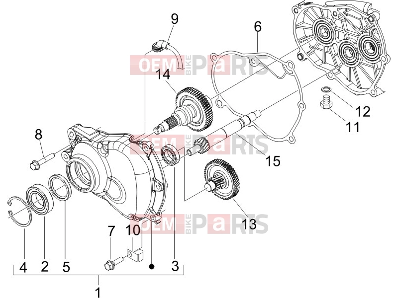 Engine » Reduction unit - Piaggio X8 200 2006