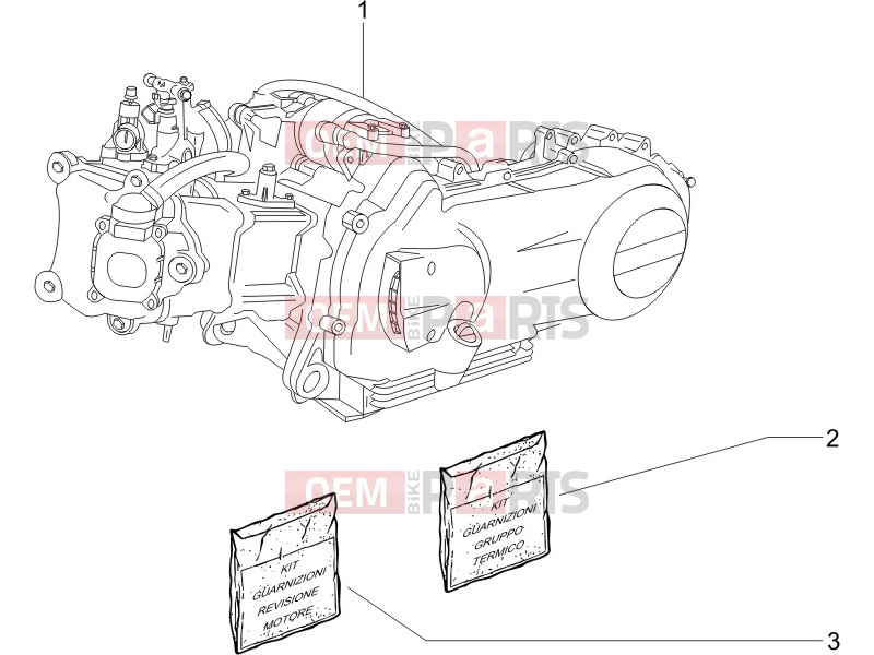 PIAGGIO X8 250 ie Engine » Engine, assembly