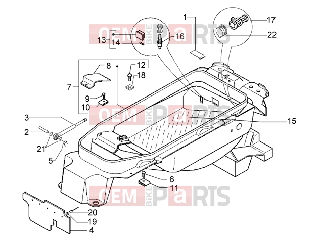 Chassis » Case-helmet - Piaggio X9 125 Evolution