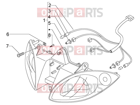 PIAGGIO Electrical system » Front lights