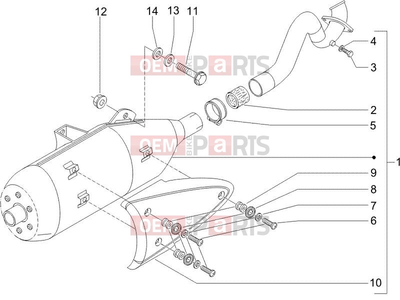 Engine » Silencer - Piaggio X9 125 Evolution 2005