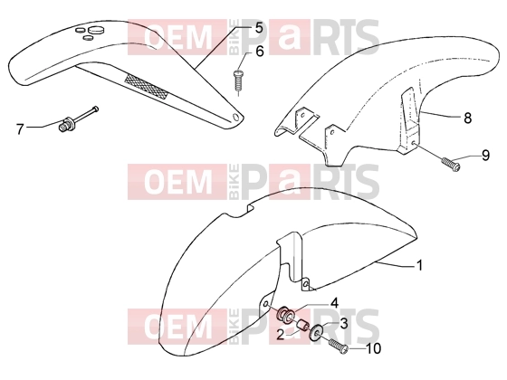 Chassis » Wheel compartment- mudguard - Piaggio X9 200 Evolution