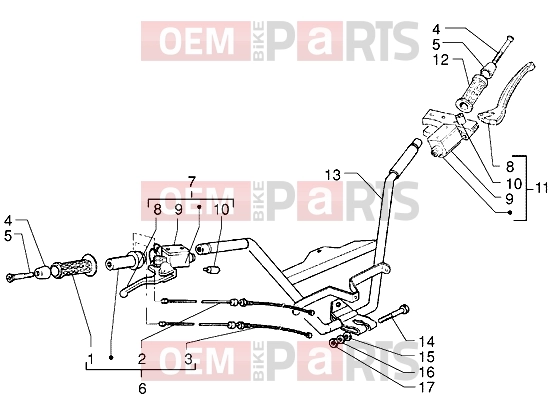 PIAGGIO Handlebars » Handlebars-MASTER CYLINDER
