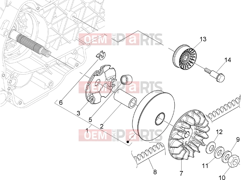 PIAGGIO X9 250 Evolution Engine » Driving pulley