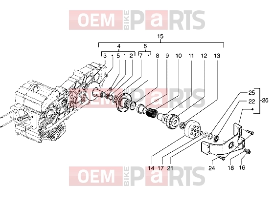 Engine » Driven pulley - Piaggio X9 500
