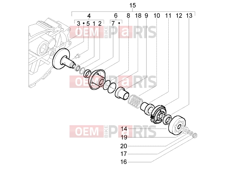 PIAGGIO Engine » Driven Pulley