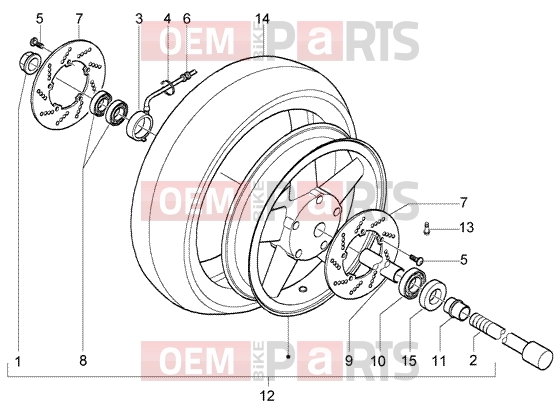 PIAGGIO Suspensions-Wheels » Front wheel