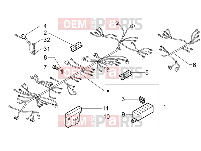 PIAGGIO Electrical system » Main cables unit