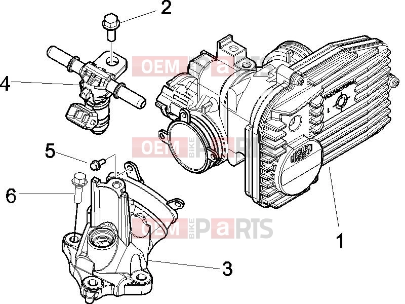 PIAGGIO X9 500 Evolution Engine » Throttle body - Injector - Induction joint