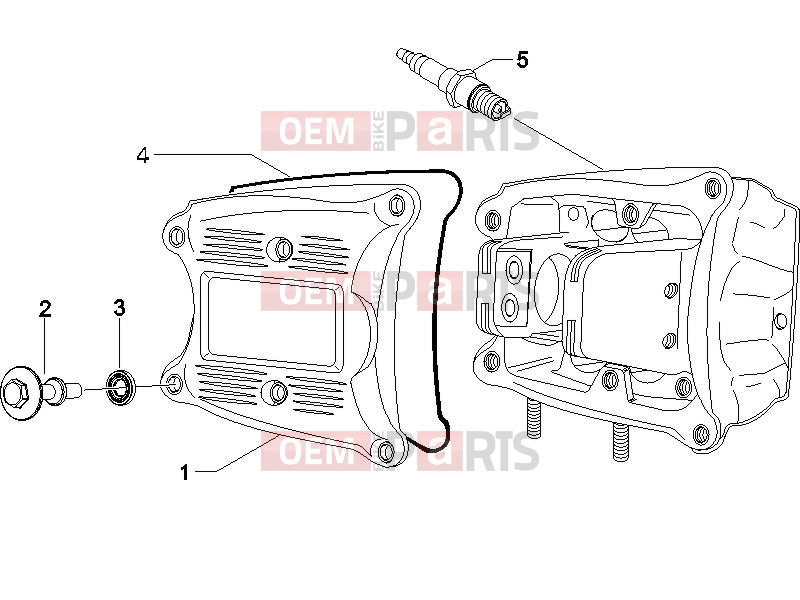 PIAGGIO X9 500 Evolution Engine » Cylinder head cover