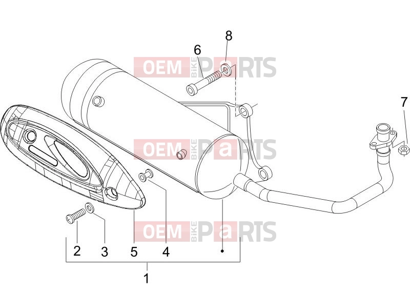 PIAGGIO Zip 100 4T Engine » Silencer