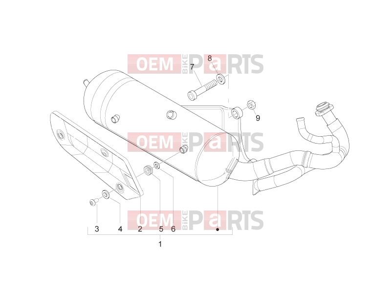 Engine » Silencer - Piaggio Zip 50 2T 2011