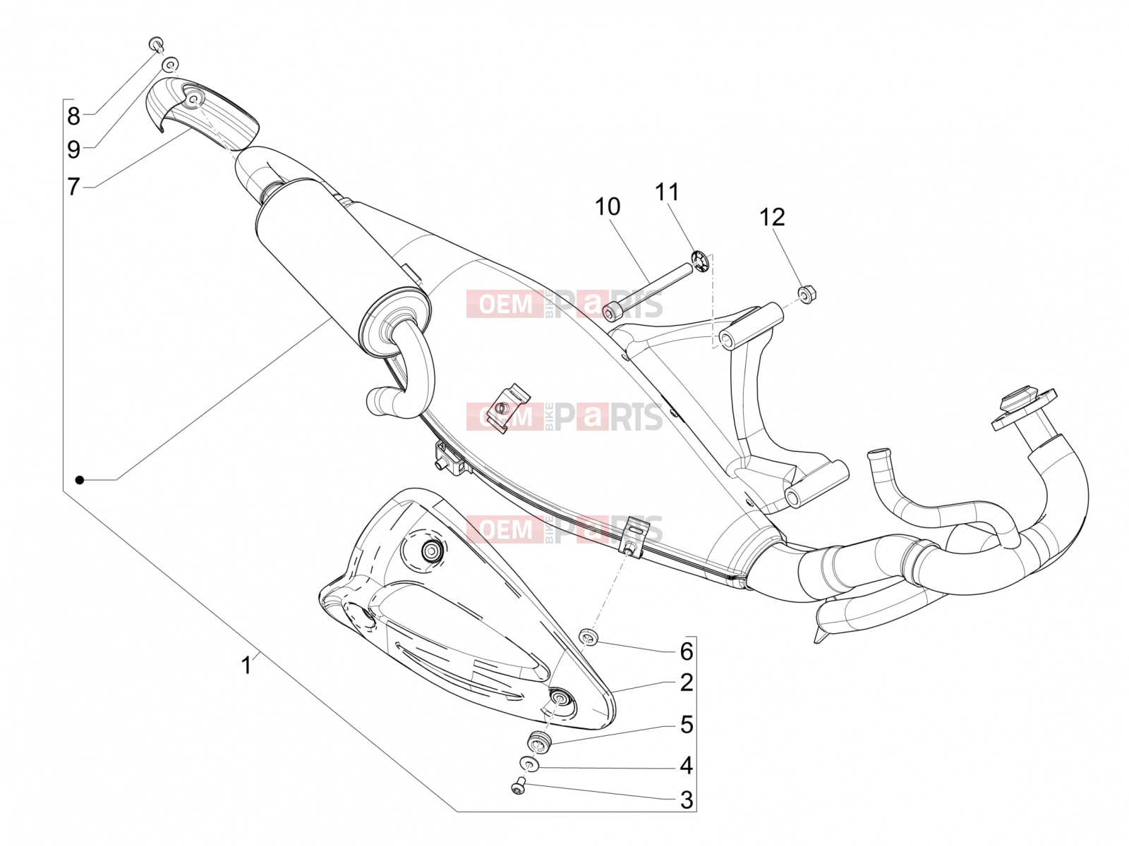 PIAGGIO Zip 50 SP Engine » Silencer