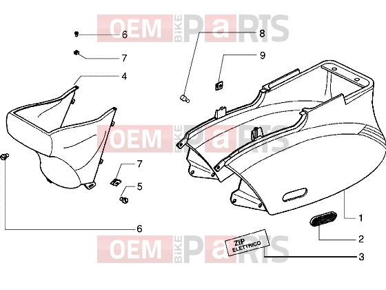 PIAGGIO Chassis » Side covers