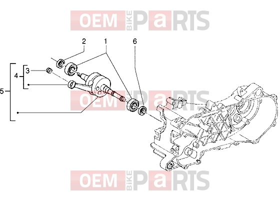 Engine » Crankshaft - Piaggio Zip SP 50 old.