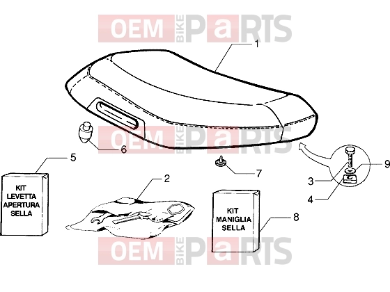 Chassis » Saddle - Piaggio Zip SP 50 old.