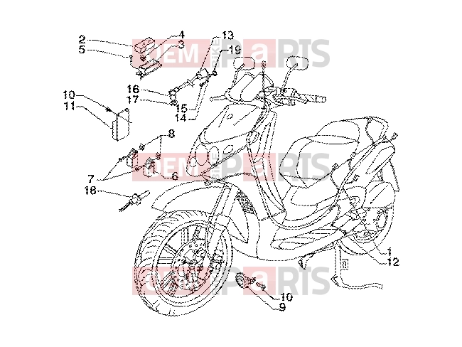 PIAGGIO Electrical system » Electrical  devices