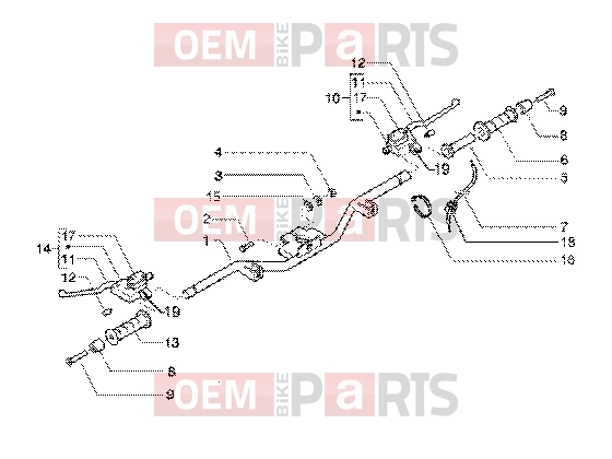 PIAGGIO Handlebars » Handlebars-master cylinders