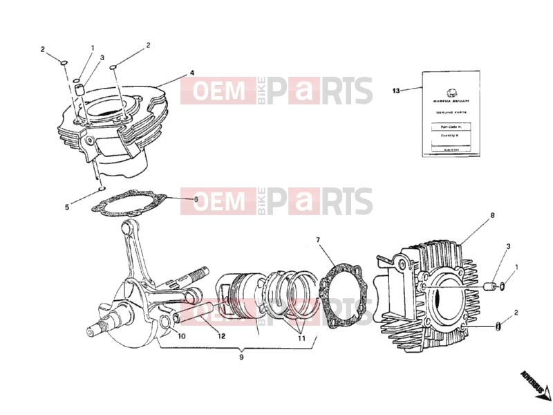 DUCATI 2008 Monster 400 CYLINDER - PISTON » ENGINE CASE