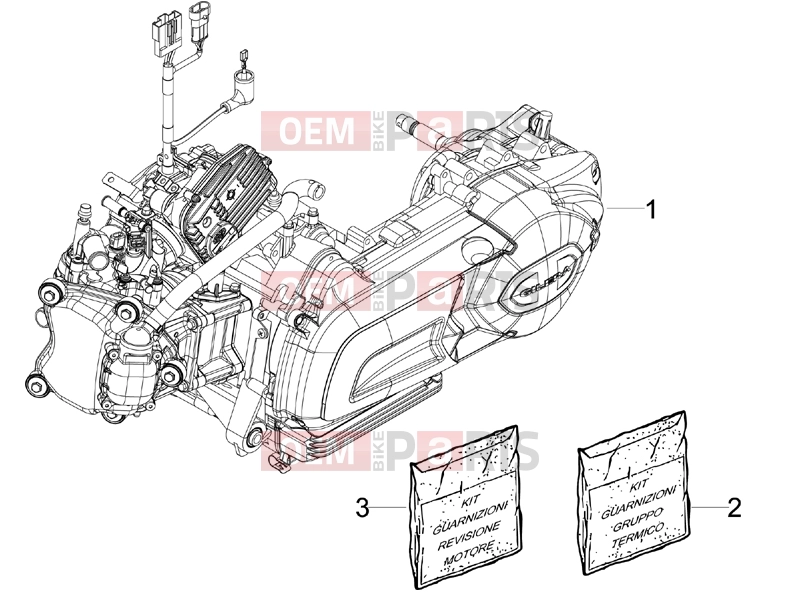 Engine » Engine, assembly - Aprilia SR MAX 125 2012