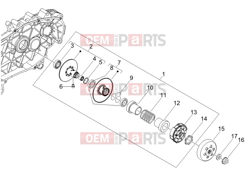derbi Boulevard 150 4T Engine » Driven pulley