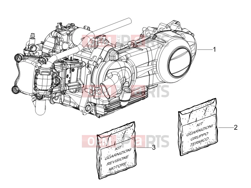Engine » Engine, assembly - Derbi Sonar 150 2010