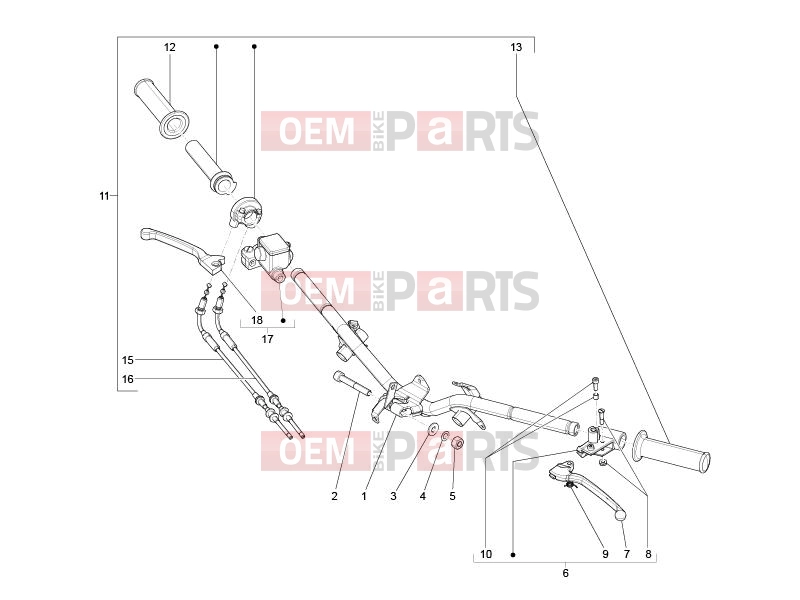 Handlebars/Steering » Handlebars - Master cil. - Derbi Sonar 150 2011