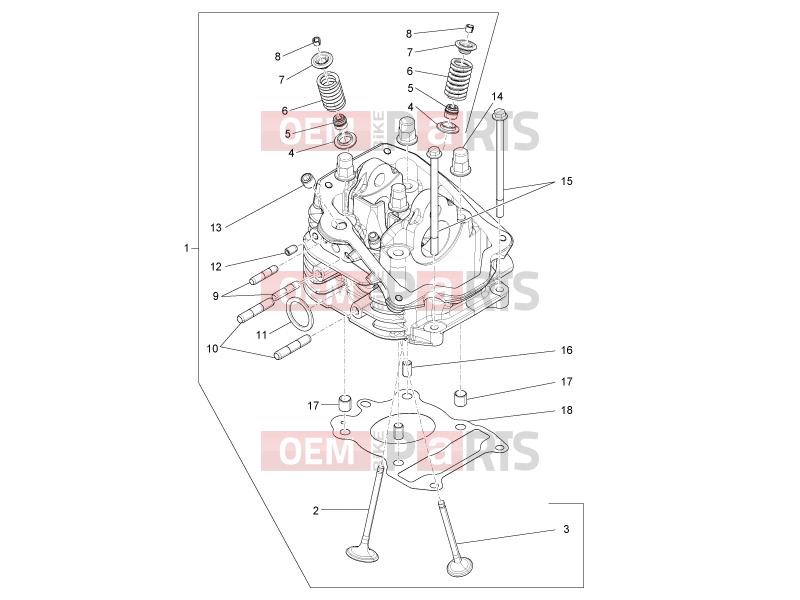 derbi Sonar 150 Engine » Head unit - Valve