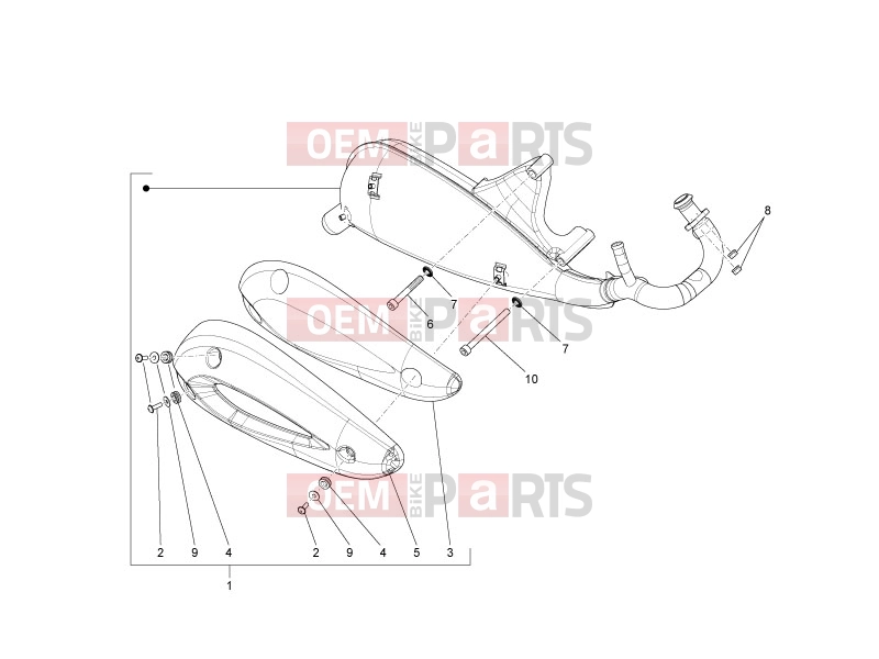 Engine » Silencer - Derbi Sonar 50 2T 2011