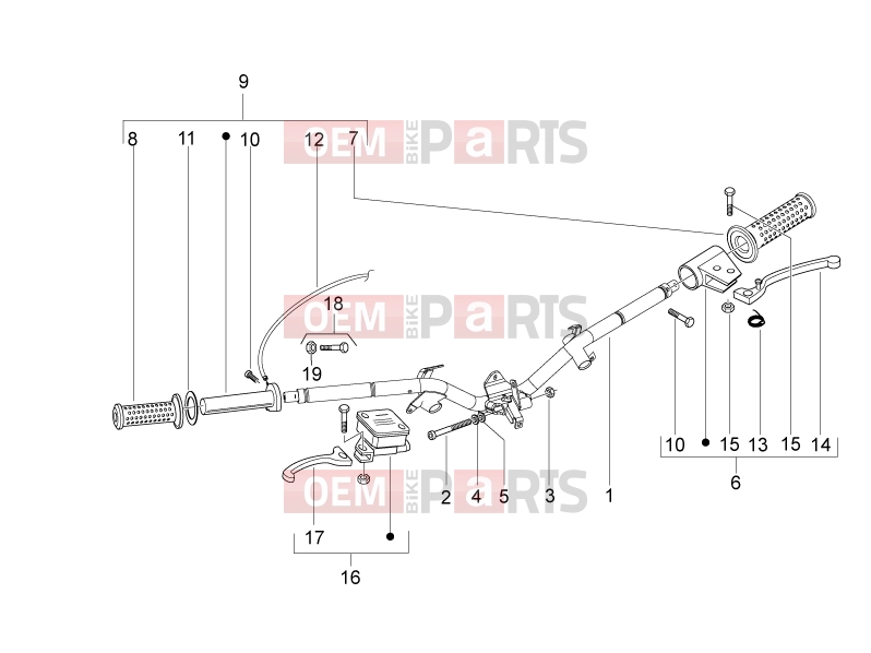 FRAME » Handlebar - Derbi Variant Sport 50 2014