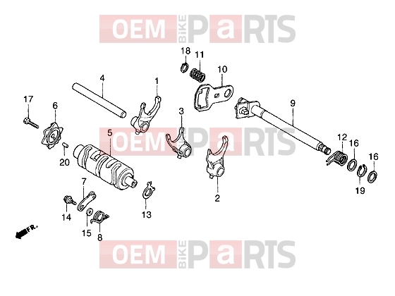 gilera Coguar Engine » Gearshift drum