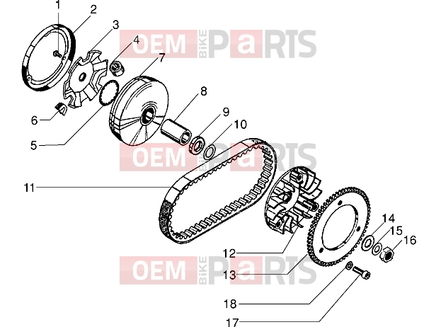Engine » Clutch unit - Gilera Eaglet