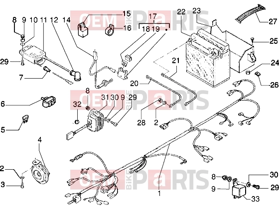 gilera Eaglet automatic Electrical system » Electric devices-battery