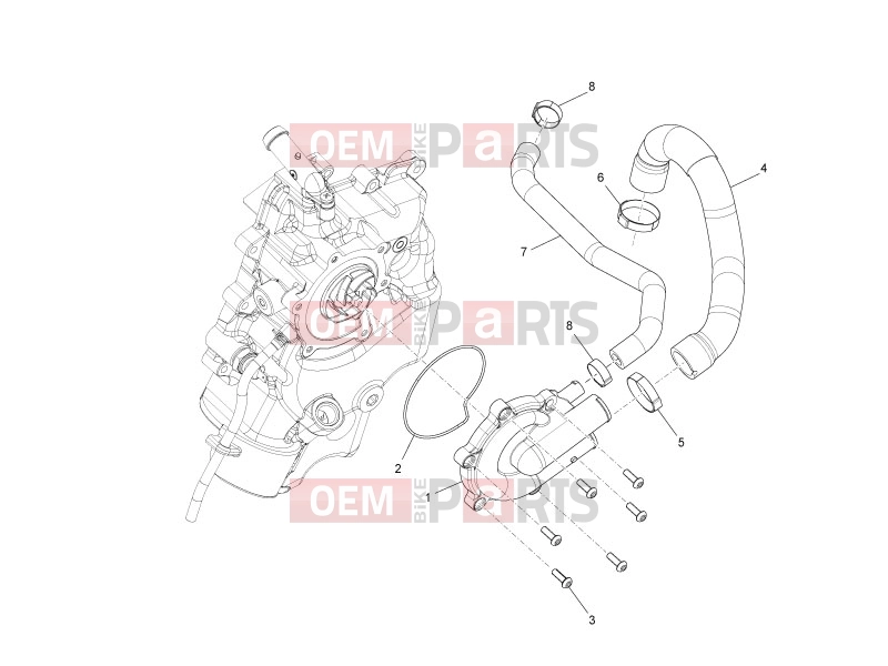 gilera 2007 Fuoco 500 Engine » Cooler pump