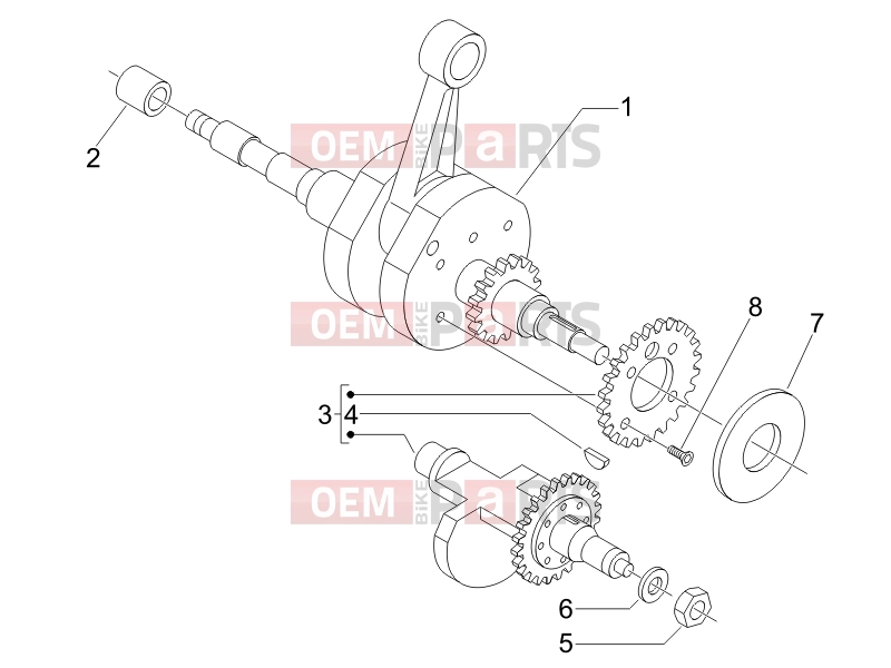 gilera 2010 Fuoco 500 Engine » Crankshaft