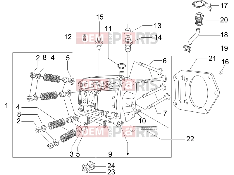 gilera 2011 Fuoco 500 Engine » Head unit - Valve