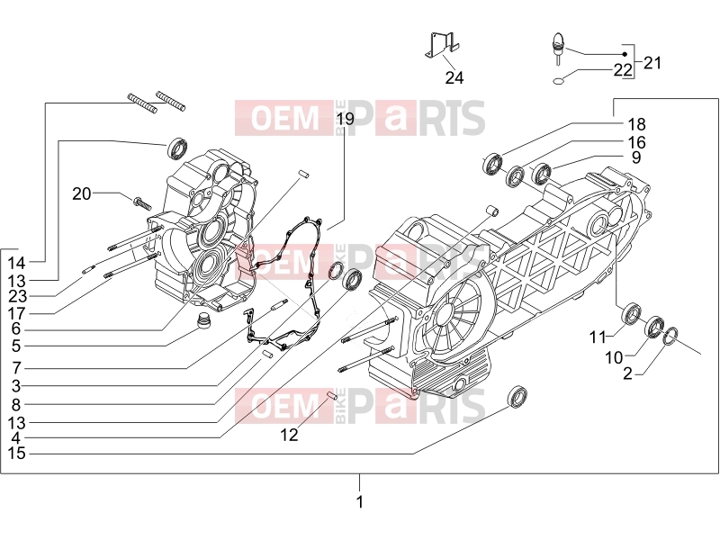 gilera 2013 Fuoco 500 Engine » Crankcase