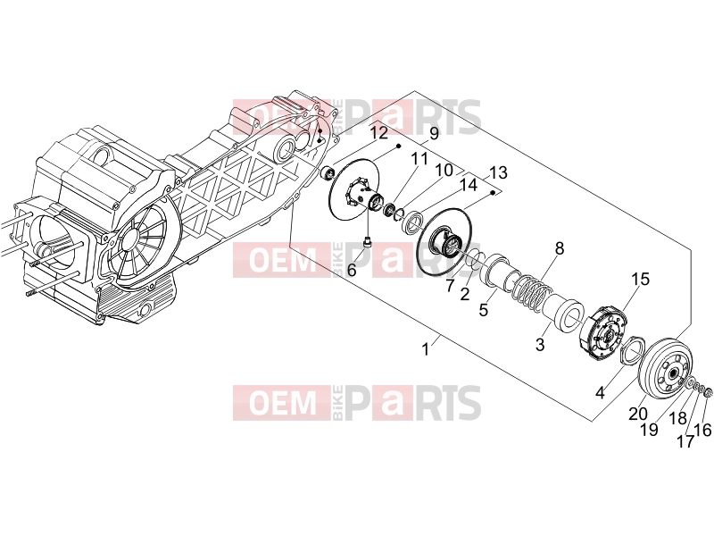 gilera 2014 Fuoco 500 Engine » Driven pulley