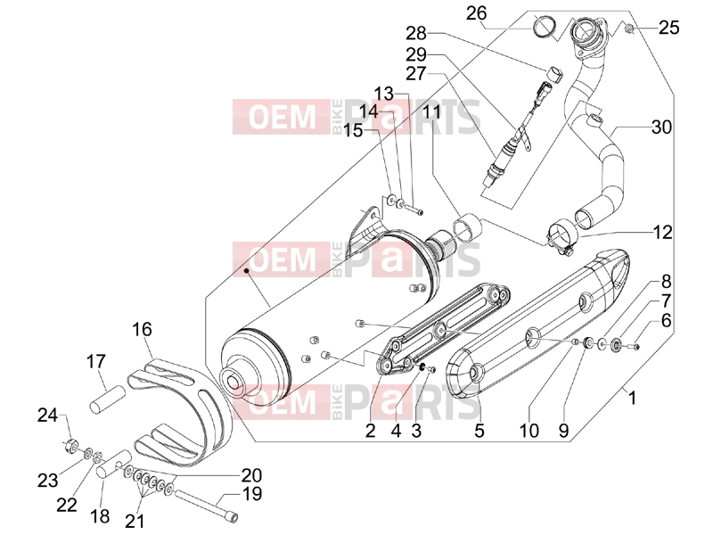 gilera 2013 Fuoco 500 LT Engine » Silencer