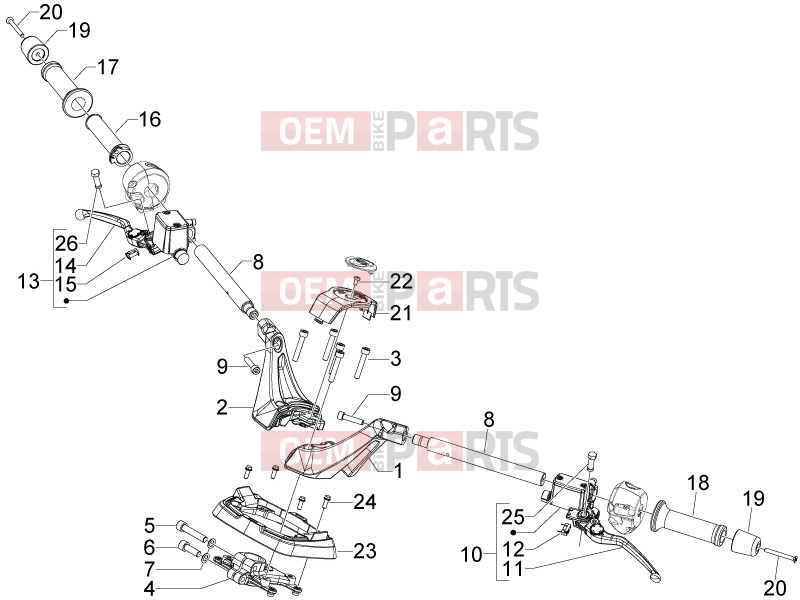 gilera 2007 GP 800 Handlebars/Steering » Handlebars - Master cil.