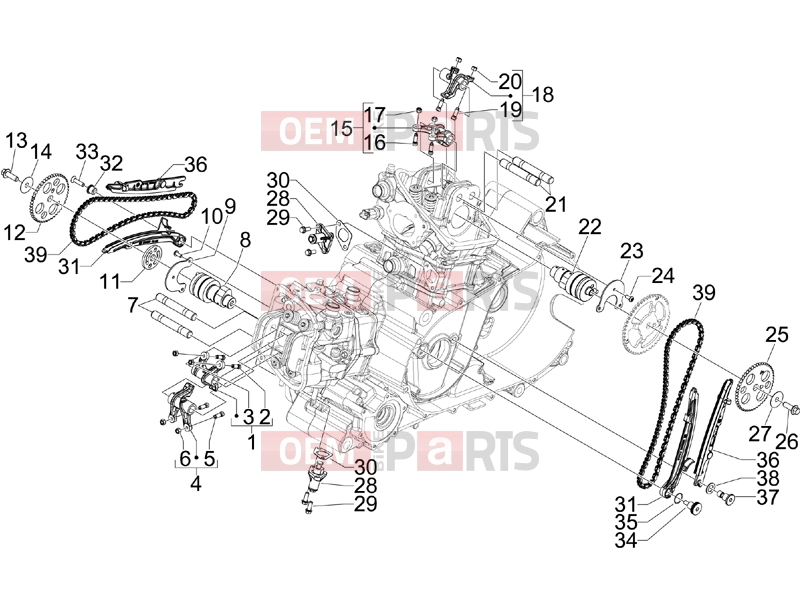 Engine » Rocking levers support unit - Gilera GP 800 2007