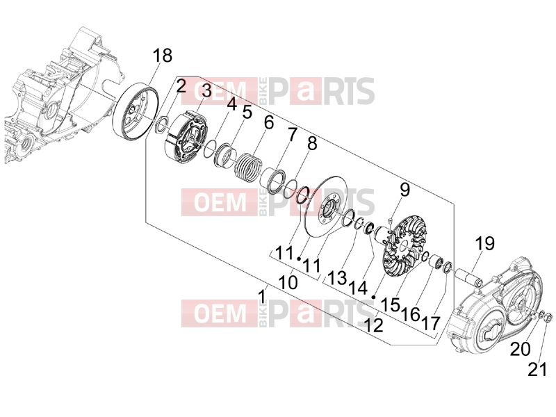 gilera 2011 GP 800 Engine » Driven pulley