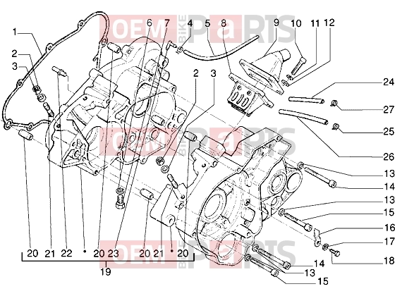 Engine » Crankcase - Gilera GSM