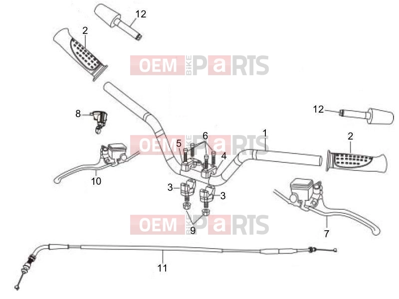 gilera 2008 Oregon 250 Handlebars/Steering » Handlebars - Master cil.
